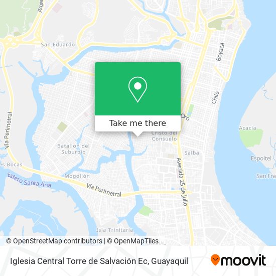 Mapa de Iglesia Central Torre de Salvación Ec