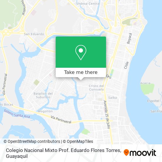Mapa de Colegio Nacional Mixto Prof. Eduardo Flores Torres