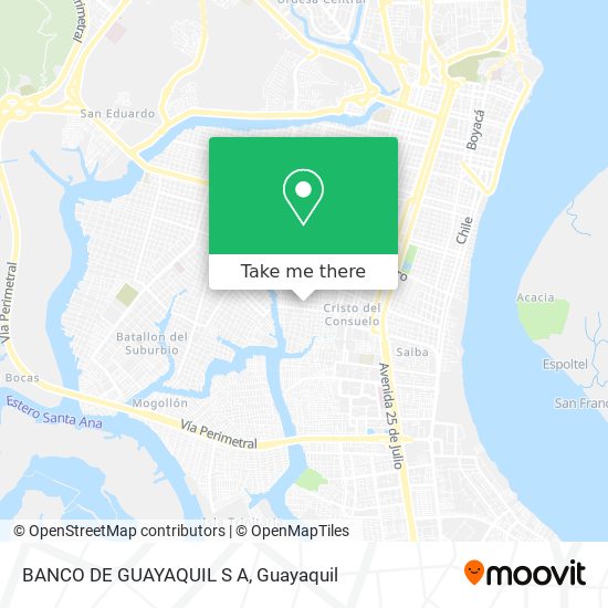 BANCO DE GUAYAQUIL S A map