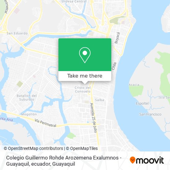 Colegio Guillermo Rohde Arozemena Exalumnos - Guayaquil, ecuador map