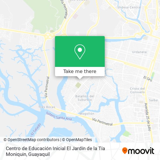 Mapa de Centro de Educación Inicial El Jardín de la Tía Moniquin