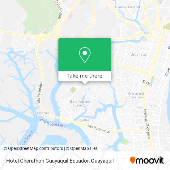 Mapa de Hotel Cherathon Guayaquil Ecuador