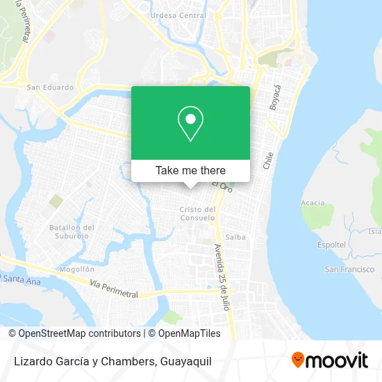 Lizardo García y Chambers map