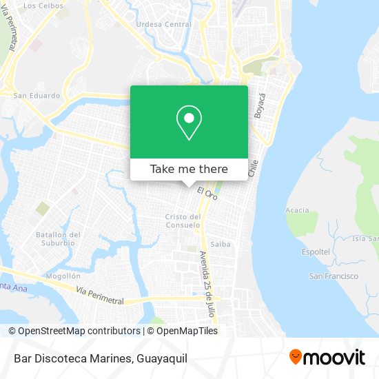 Mapa de Bar Discoteca Marines