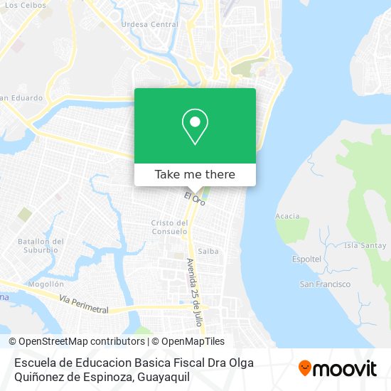 Mapa de Escuela de Educacion Basica Fiscal Dra Olga Quiñonez de Espinoza