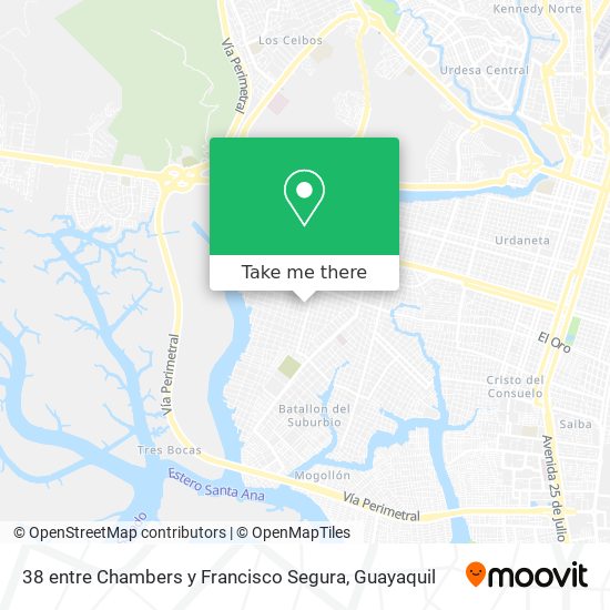 Mapa de 38 entre Chambers y Francisco Segura