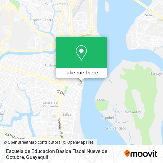 Mapa de Escuela de Educacion Basica Fiscal Nueve de Octubre