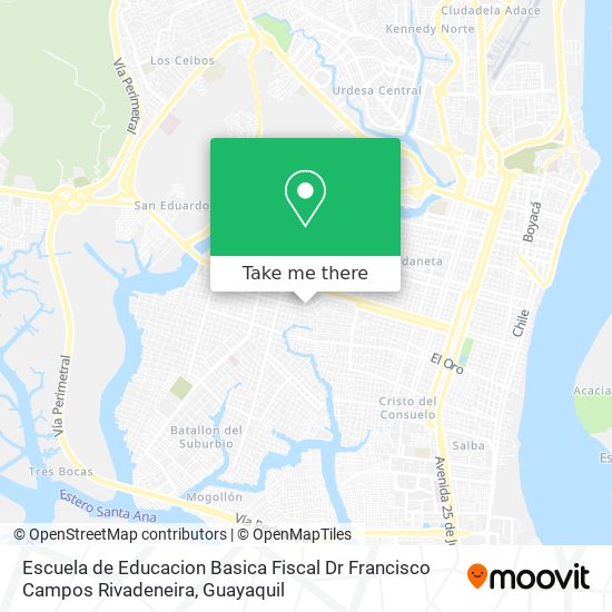 Escuela de Educacion Basica Fiscal Dr Francisco Campos Rivadeneira map