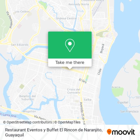 Mapa de Restaurant Eventos y Buffet El Rincon de Naranjito