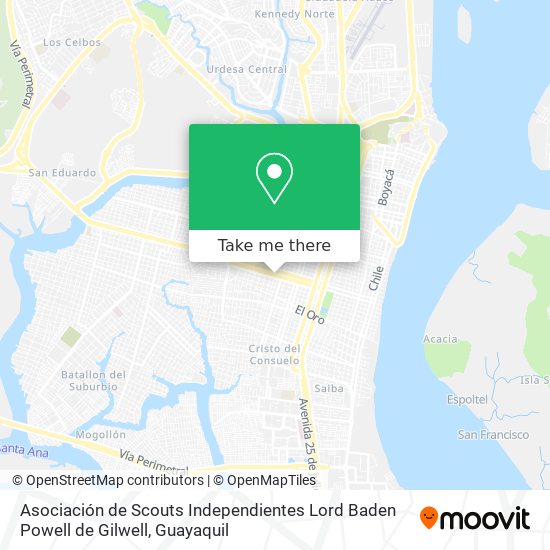 Asociación de Scouts Independientes Lord Baden Powell de Gilwell map