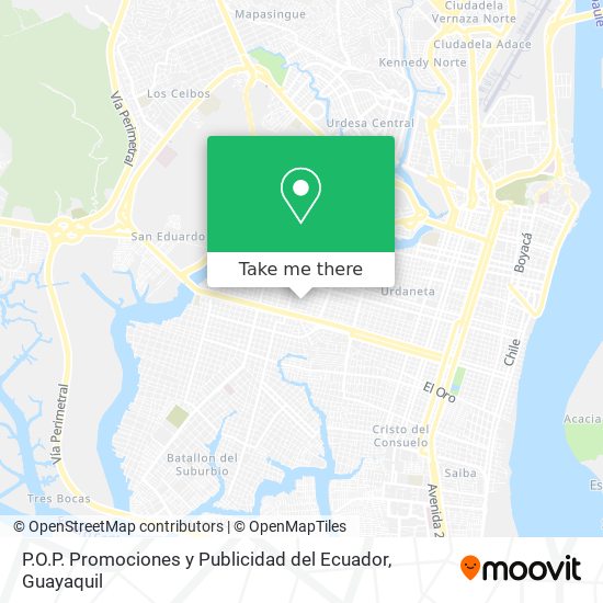 Mapa de P.O.P. Promociones y Publicidad del Ecuador