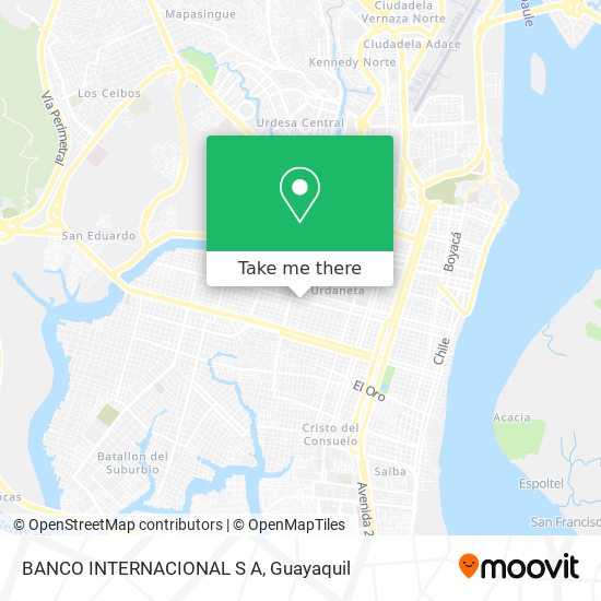 BANCO INTERNACIONAL S A map