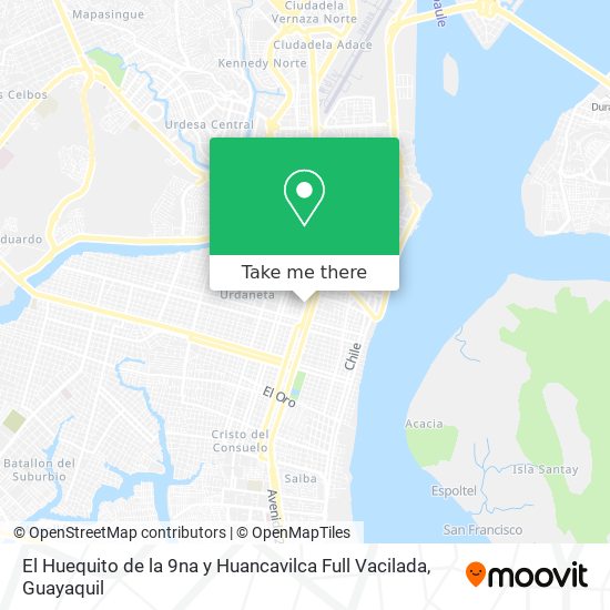 Mapa de El Huequito de la 9na y Huancavilca Full Vacilada