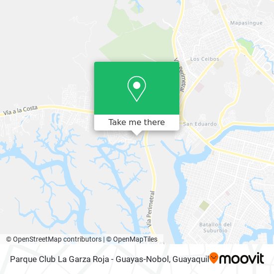 Mapa de Parque Club La Garza Roja - Guayas-Nobol