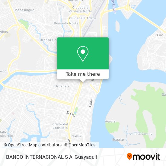 BANCO INTERNACIONAL S A map