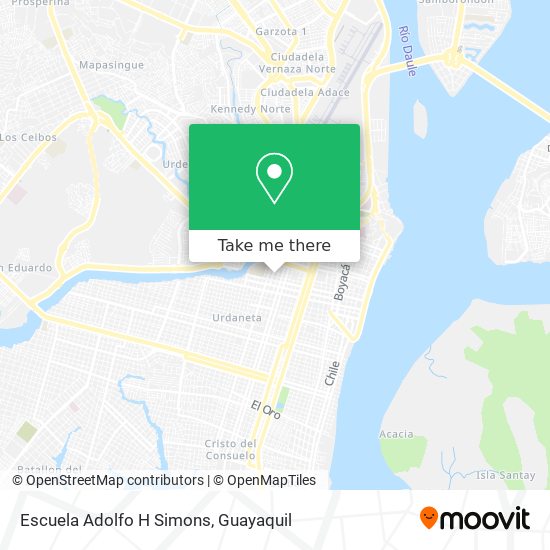Mapa de Escuela Adolfo H Simons