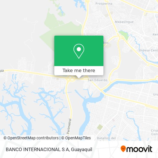 BANCO INTERNACIONAL S A map