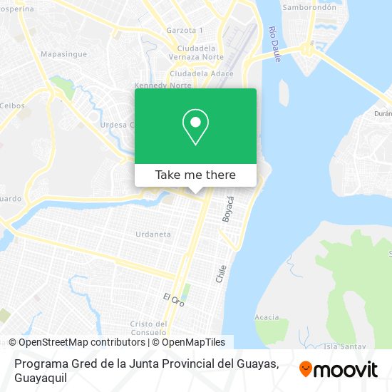 Mapa de Programa Gred de la Junta Provincial del Guayas