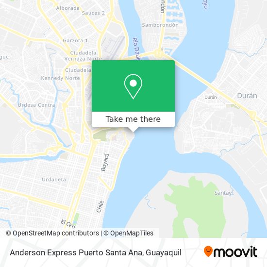 Mapa de Anderson Express Puerto Santa Ana