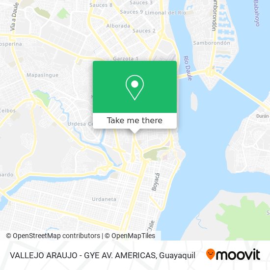 Mapa de VALLEJO ARAUJO - GYE AV. AMERICAS
