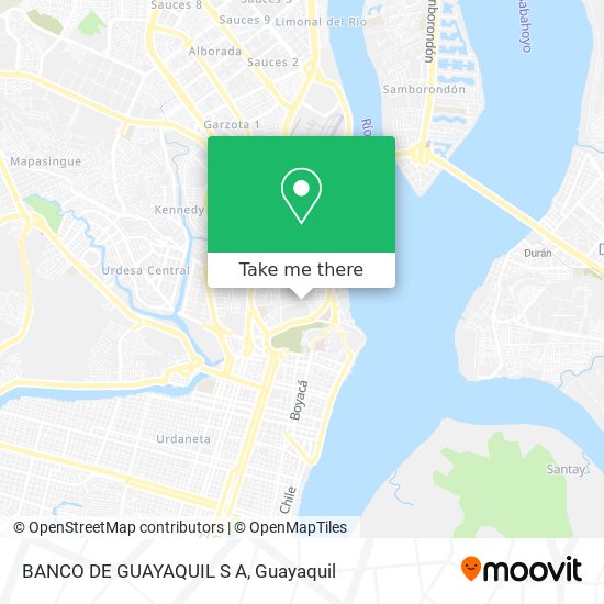 Mapa de BANCO DE GUAYAQUIL S A