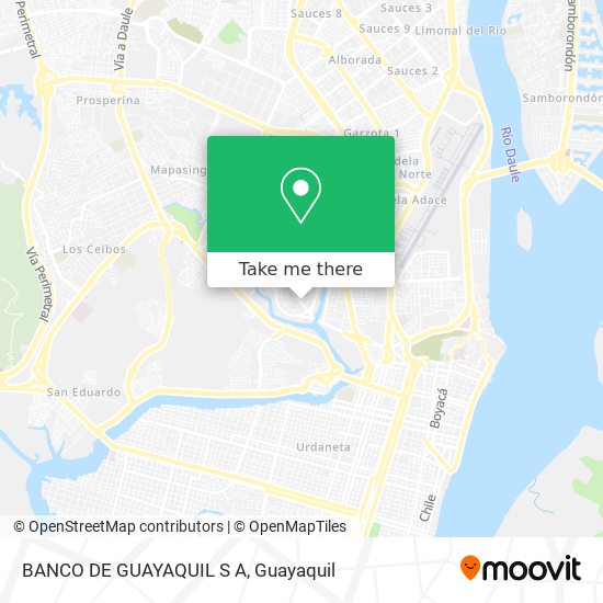 Mapa de BANCO DE GUAYAQUIL S A