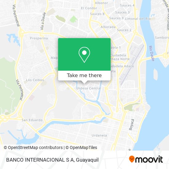 Mapa de BANCO INTERNACIONAL S A