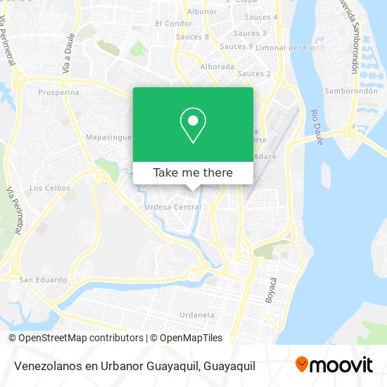 Venezolanos en Urbanor Guayaquil map