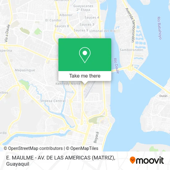 Mapa de E. MAULME - AV. DE LAS AMERICAS (MATRIZ)