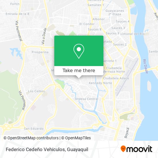 Mapa de Federico Cedeño Vehículos