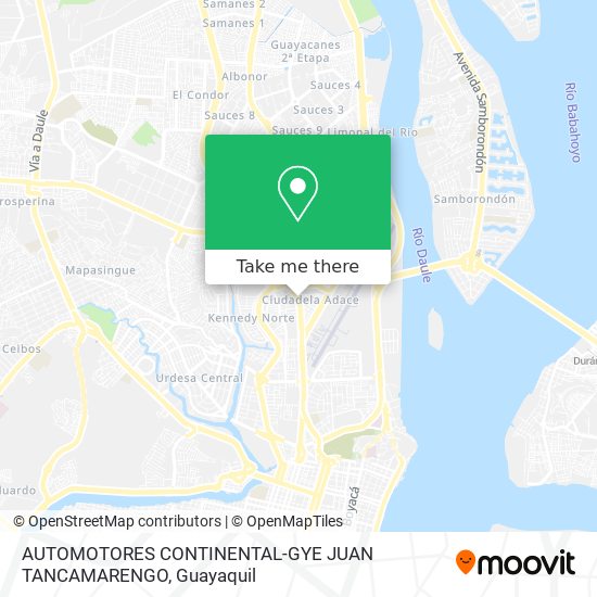 AUTOMOTORES CONTINENTAL-GYE JUAN TANCAMARENGO map