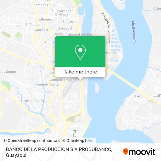 BANCO DE LA PRODUCCION S A PRODUBANCO map