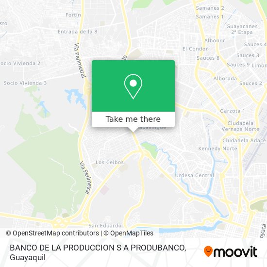 BANCO DE LA PRODUCCION S A PRODUBANCO map