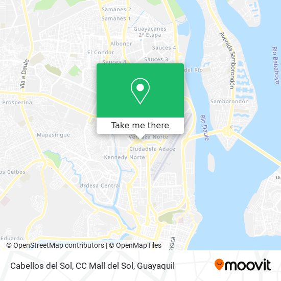 Cabellos del Sol, CC Mall del Sol map