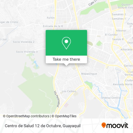 Mapa de Centro de Salud 12 de Octubre