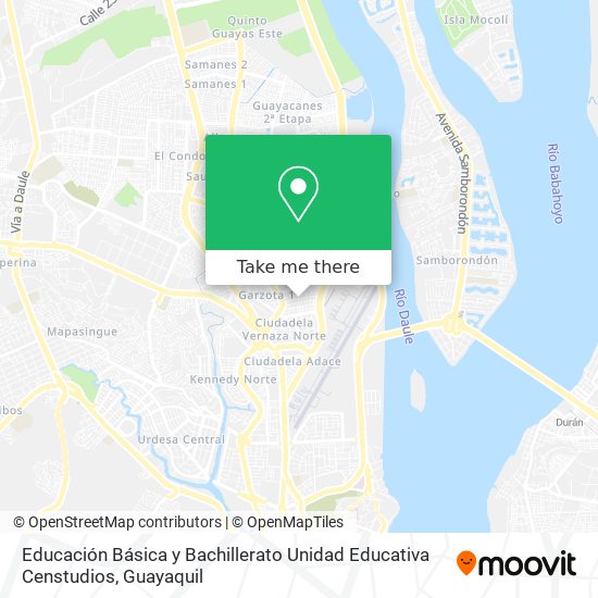 Educación Básica y Bachillerato Unidad Educativa Censtudios map