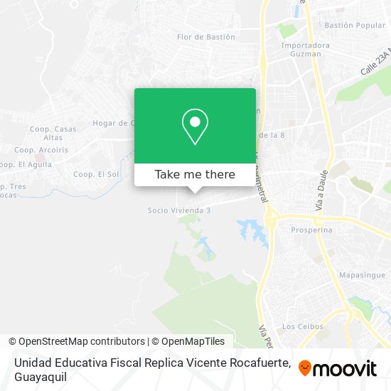 Mapa de Unidad Educativa Fiscal Replica Vicente Rocafuerte
