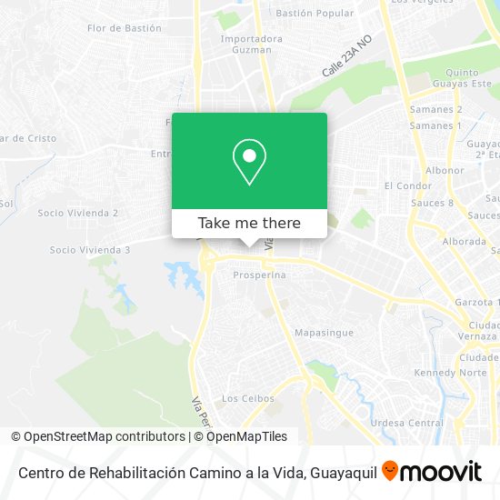 Mapa de Centro de Rehabilitación Camino a la Vida