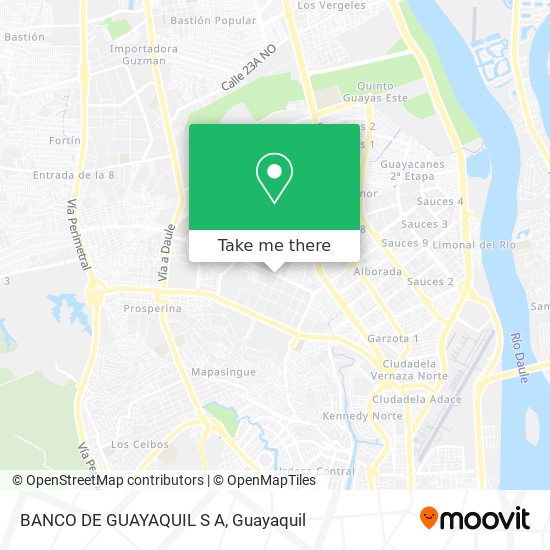 Mapa de BANCO DE GUAYAQUIL S A