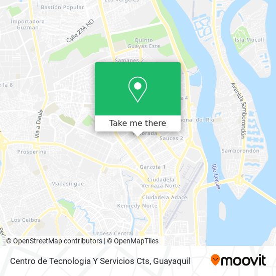 Mapa de Centro de Tecnologia Y Servicios Cts