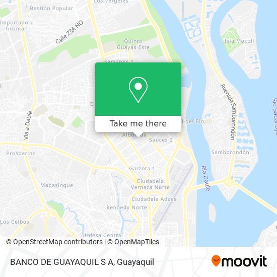 BANCO DE GUAYAQUIL S A map