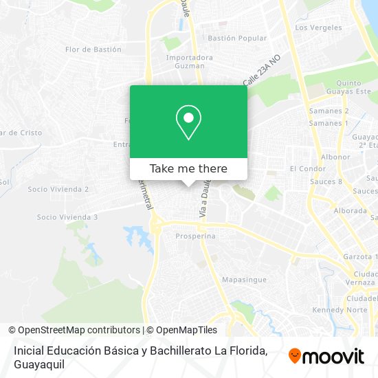 Inicial Educación Básica y Bachillerato La Florida map