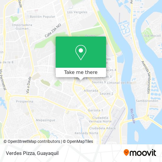 Verdes Pizza map