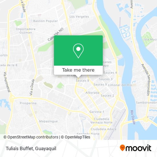 Tulia's Buffet map