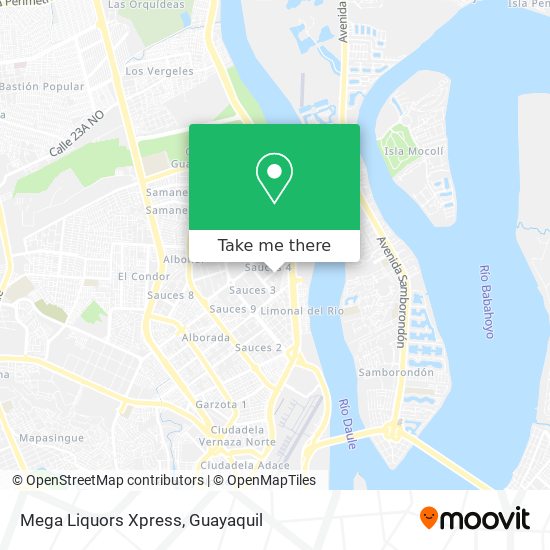 Mega Liquors Xpress map