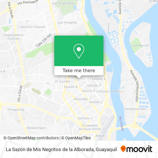 La Sazón de Mis Negritos de la Alborada map