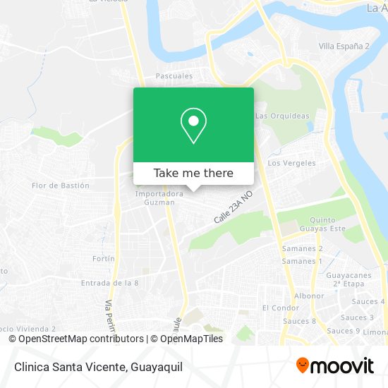 Mapa de Clinica Santa Vicente