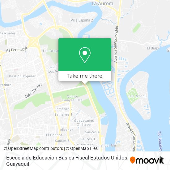 Escuela de Educación Básica Fiscal Estados Unidos map