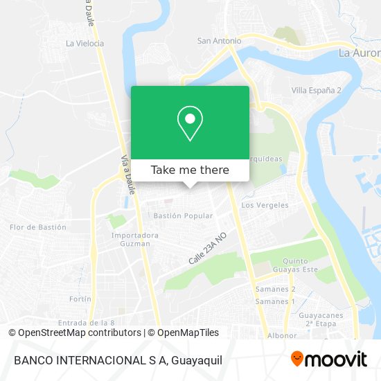 BANCO INTERNACIONAL S A map