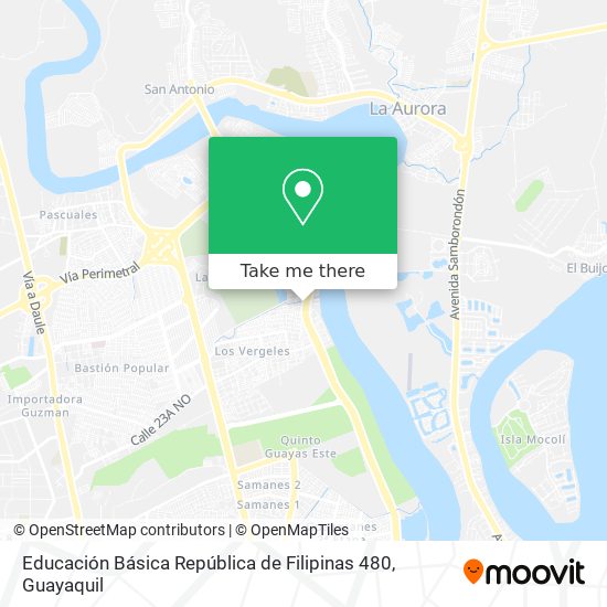 Educación Básica República de Filipinas 480 map